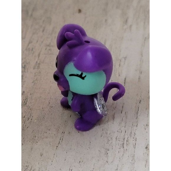 SML mini purple puppy dog glitter Wing Hatchimals toy figure - Picture 2 of 4
